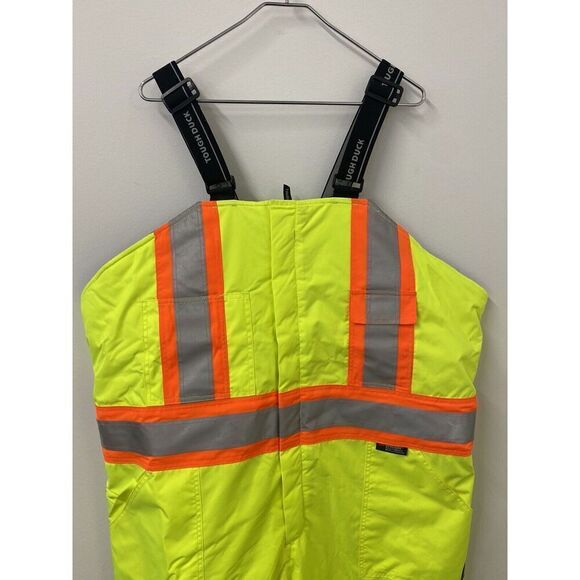 Tough Duck S79821 3X Hi-Vis Safety Insulated Overalls Florescent Yellow - Picture 4 of 16